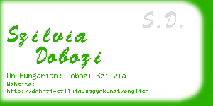 szilvia dobozi business card